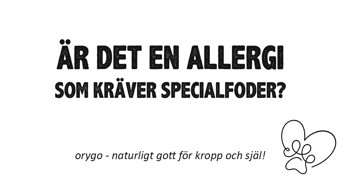 "Foderallergi" behöver inte vara allergi