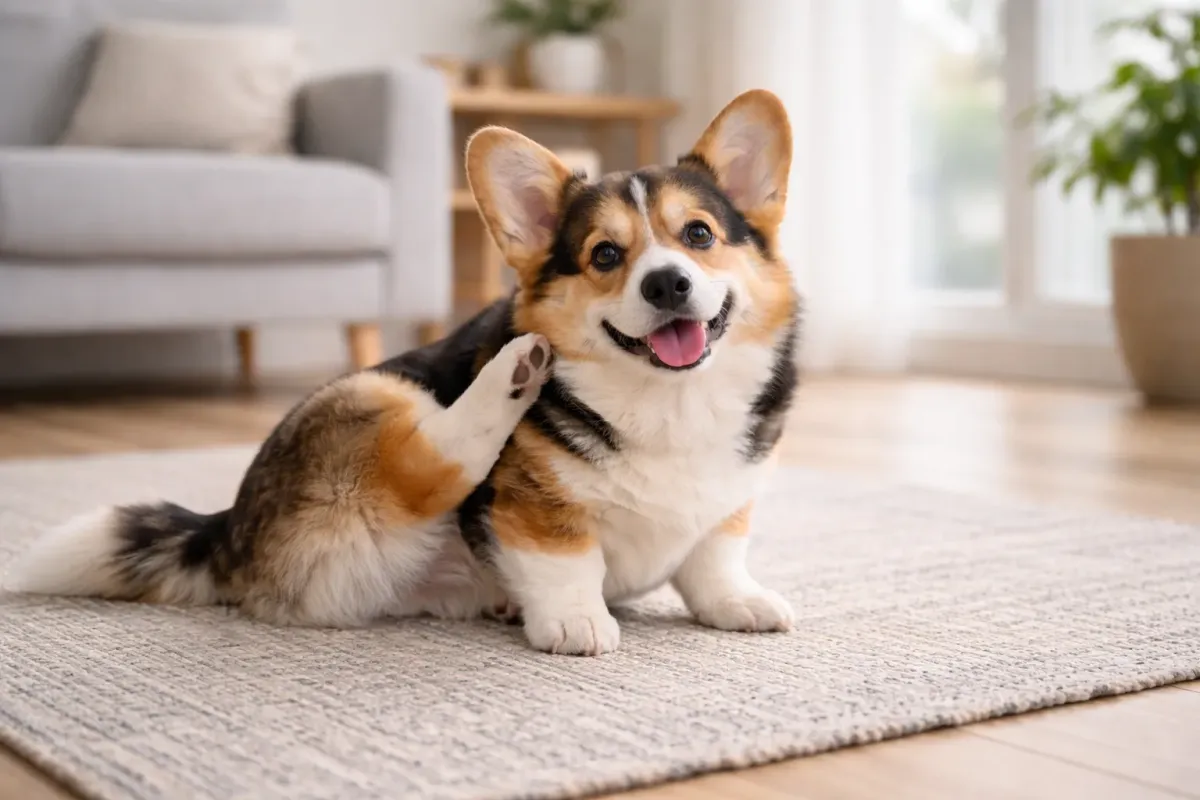 Illustration av läckande tarm hos hund